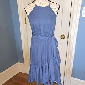 LOFT Asymmetrical Blue Dress